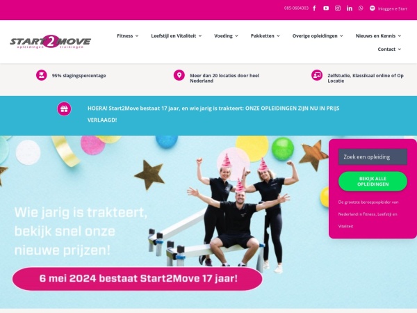 start2move.nl website screenshot Zet jouw carrière in beweging - Start2Move