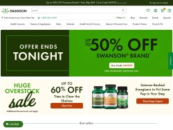 Swanson Health Products promo code and other discount voucher