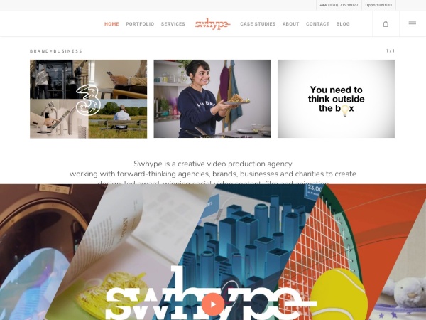 swhype.com website Скриншот Video Production Agency London & Brighton | Swhype for Video