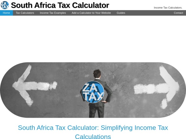 tax-calculator.co.za website Bildschirmfoto South Africa Tax and Finance Calculators