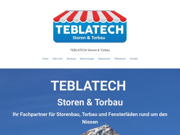 teblatech.ch website captura de tela B & B Storen und Reinigungsunternehmen - kontaktieren Sie mich für einen Beratungstermin!