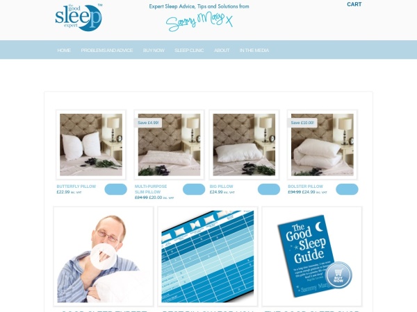thegoodsleepexpert.com website skärmdump The Good Sleep Expert for Sleep Solutions and Advice