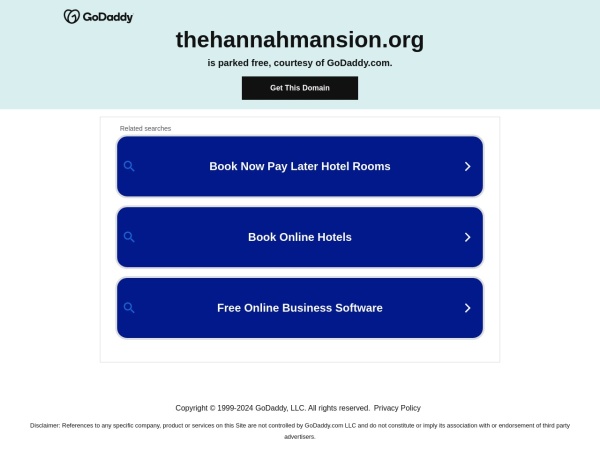 thehannahmansion.org website skærmbillede 