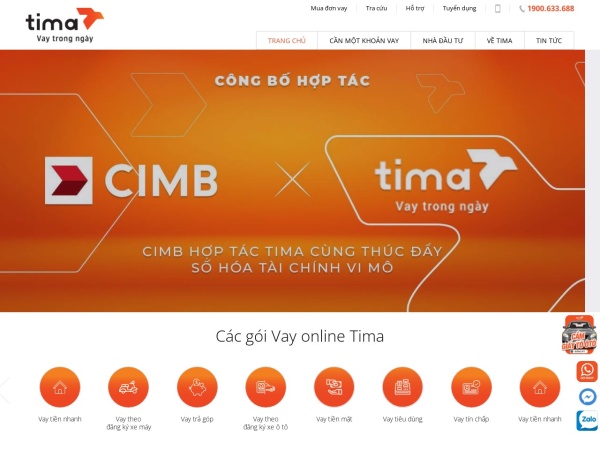 tima.vn website captura de tela TIMA - SÀN KẾT NỐI TÀI CHÍNH LỚN NHẤT VIỆT NAM