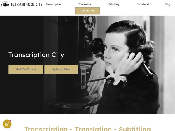 transcriptioncity.co.uk website capture d`écran Home - Transcription Services | Video Transcription | Typing Services