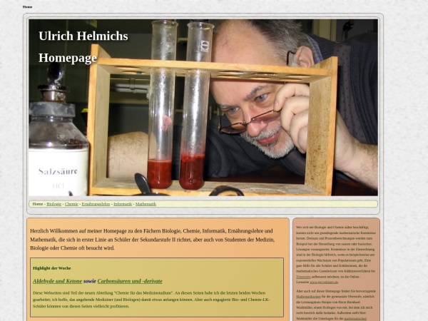 u-helmich.de website capture d`écran Die Homepage von Ulrich Helmich