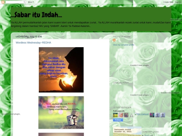 ummi-inas.blogspot.com website Скриншот ...Sabar itu Indah...