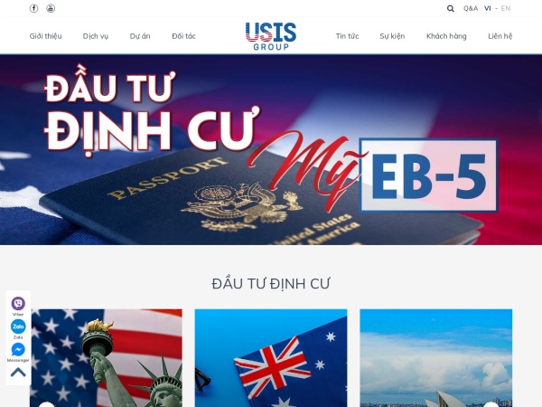 usis.us website capture d`écran Tư vấn đầu tư định cư Mỹ theo chương trình đầu tư EB5 | USIS