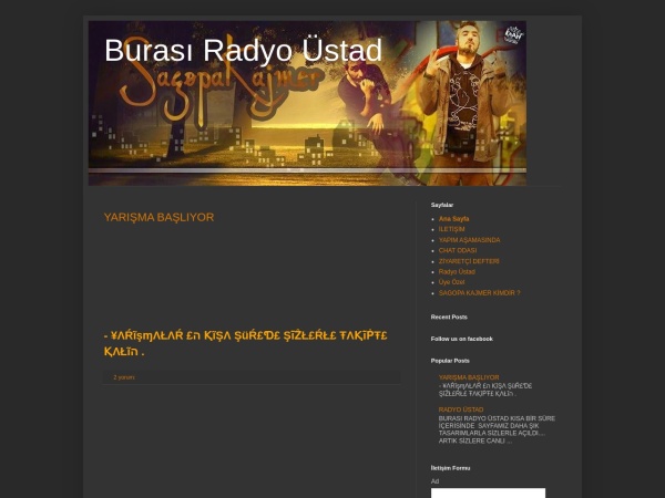 ustadfm.blogspot.com website screenshot Burası Radyo Üstad