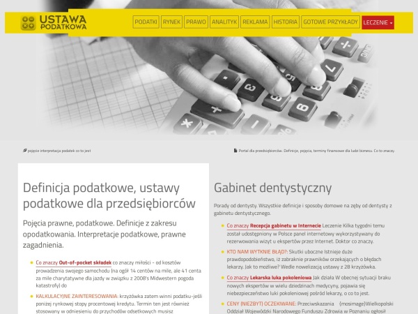 ustawa-podatkowa.pl website immagine dello schermo Definicja podatkowa, pomoc i porada