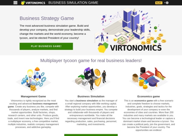 virtonomics.com website ekran görüntüsü Virtonomics ⋆ Business simulation game | Legendary turn based strategy