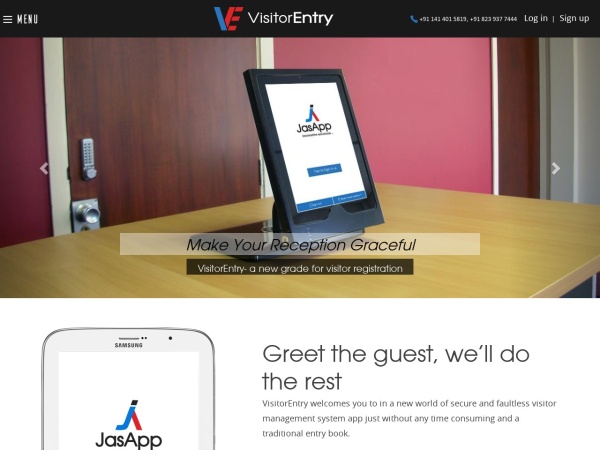 visitorentry.com website skærmbillede Best Visitor entry system and Visitor Management System - VisitorEntry