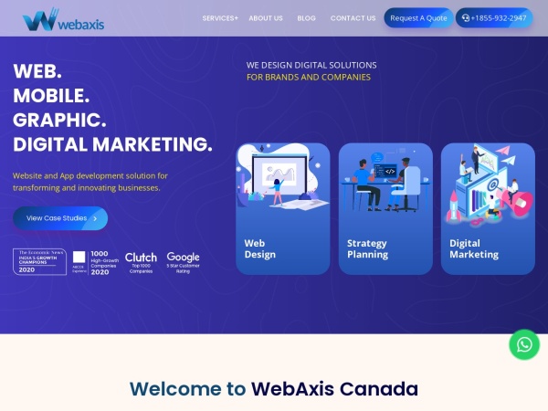webaxis.ca website ekran görüntüsü Web Design Canada, toronto & Gta | Best Website Development Company in Canada