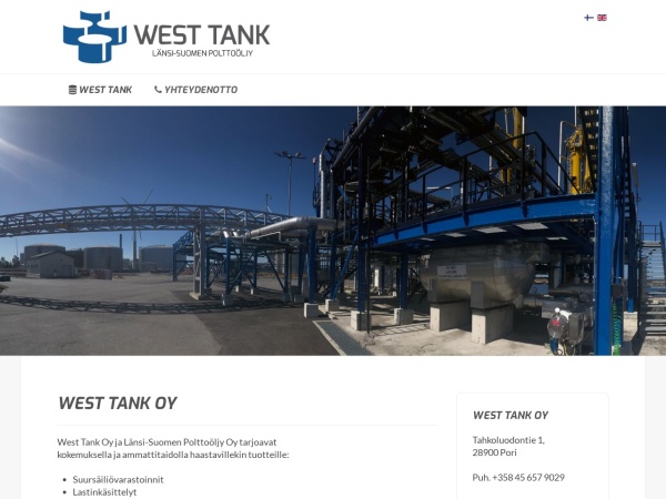 westtank.fi website immagine dello schermo West Tank - West Tank Oy | suursäiliövarastoinnit | lastinkäsittelyt
