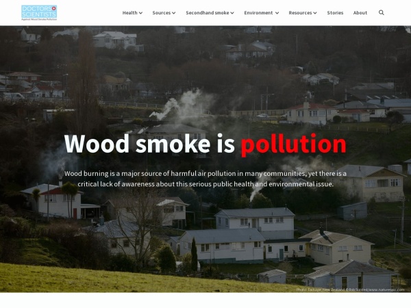 woodsmokepollution.org website ekran görüntüsü Doctors and Scientists Against Wood Smoke Pollution | DSAWSP