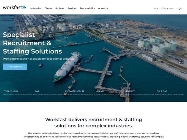 workfast.com.au website ekran görüntüsü Workfast - Labour Hire Staff Solutions