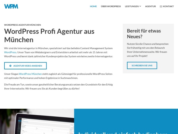 wp-agentur-muenchen.de website capture d`écran WordPress Agentur München (WPM) - Jetzt Angebot sichern!