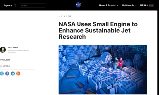 NASA Uses Small Engine to Enhance Sustainable Jet Research