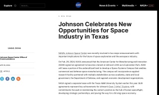 Johnson Celebrates New Opportunities for Space Industry in Texas