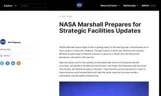 NASA Marshall Prepares for Strategic Facilities Updates 