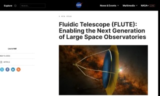 Fluidic Telescope (FLUTE): Enabling the Next Generation of Large Space