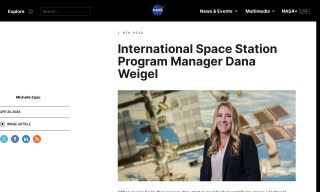 International Space Station Program Manager Dana Weigel