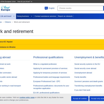 Screenshot of europa.eu