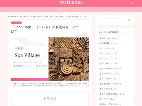 Screenshot of motehada.co.jp