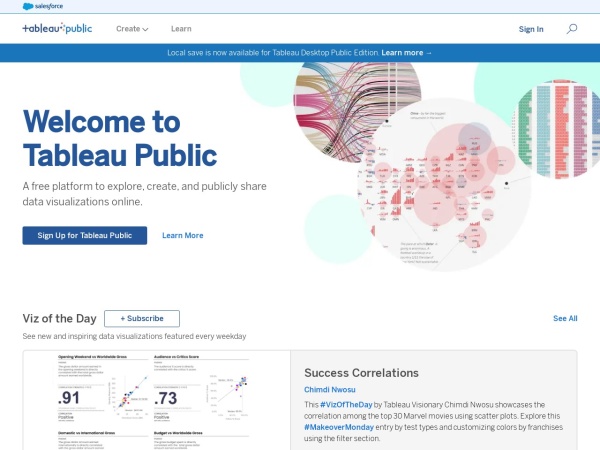Screenshot of public.tableau.com