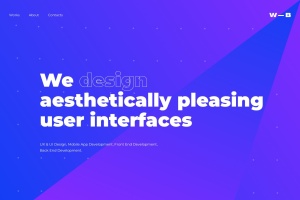 We design aesthetically pleasing user interfaces