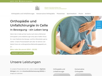 Screenshot von www.celle-orthopaedie.de
