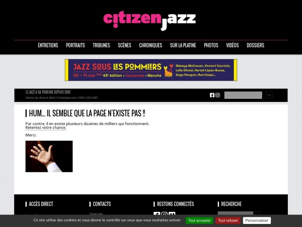 Screenshot of www.citizenjazz.com