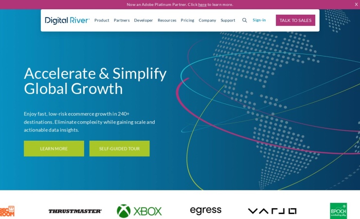 Screenshot of www.digitalriver.com