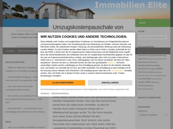 Screenshot von www.immobilien-elite.com