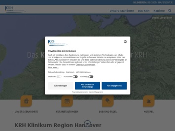 Screenshot von www.krh.de