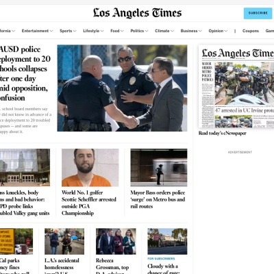 Screenshot of www.latimes.com