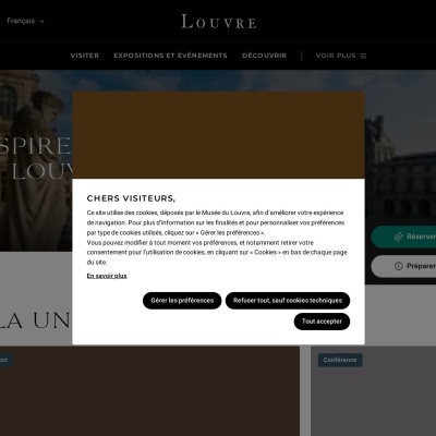 Screenshot of www.louvre.fr