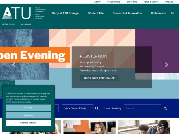 Screenshot of www.lyit.ie