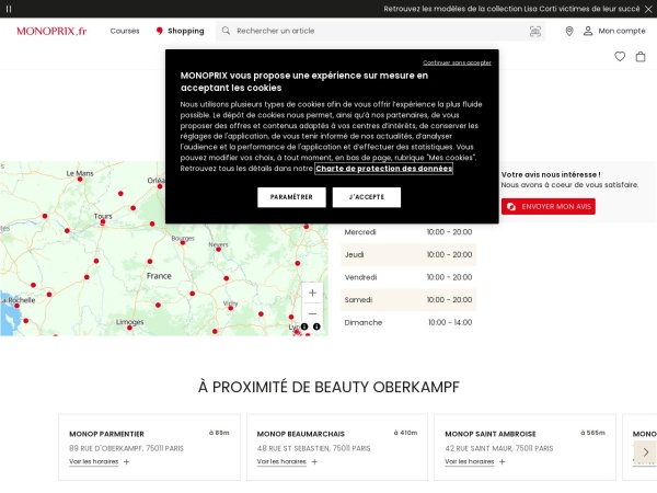 Screenshot of www.monoprix.fr