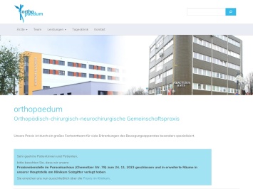 Screenshot von www.orthopaedum.de