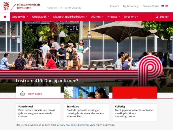 Screenshot of www.rug.nl