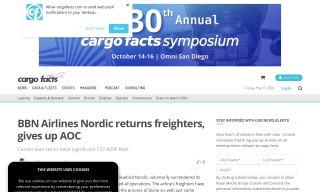 BBN Airlines Nordic returns freighters gives up AOC