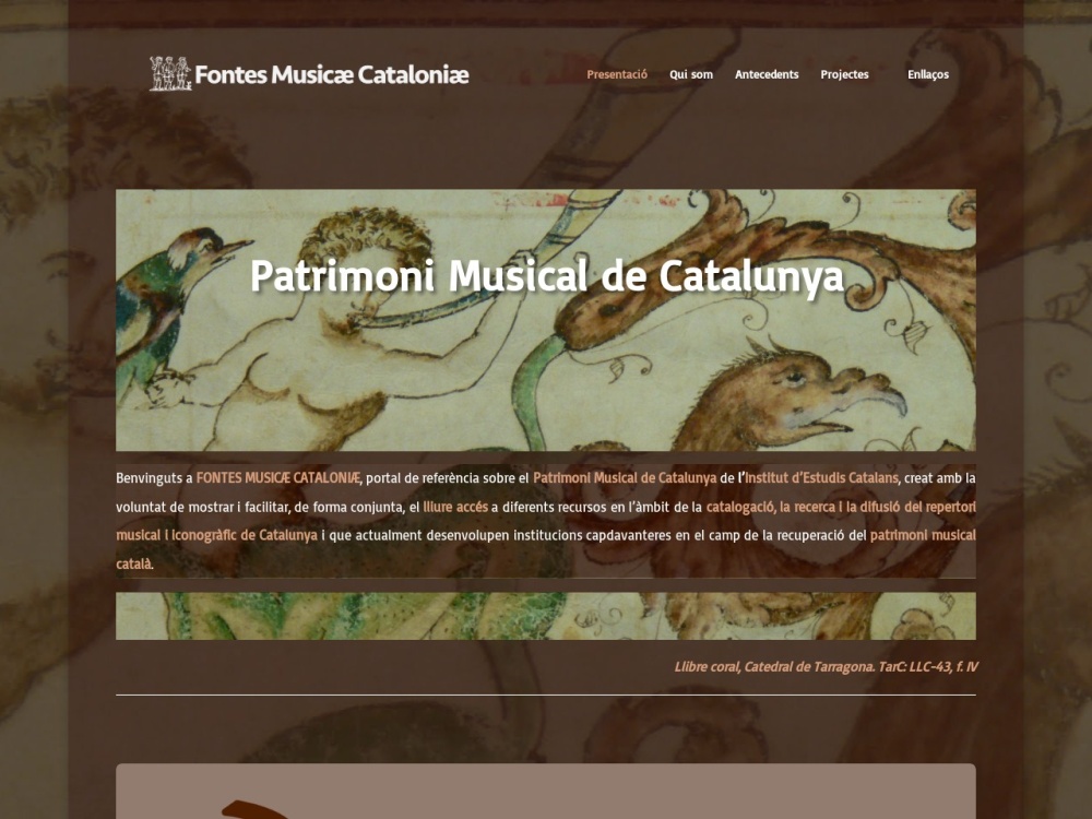 Patrimoni Musical de Catalunya. Fontes Musicae Cataloniae