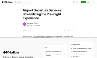 Airport Departure Services: Streamlining the Pre-Flight Experience