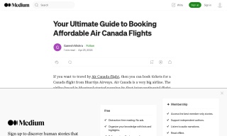 Your Ultimate Guide to Booking Affordable Air Canada Flights