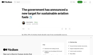 The government has announced a new target for sustainable aviation fue