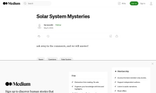 Solar System Mysteries