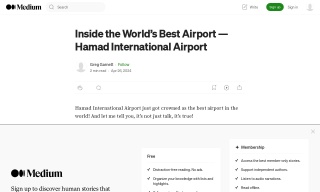 Inside the World’s Best Airport?—?Hamad International Airport