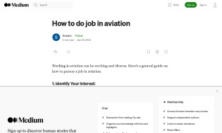 How to do job in aviation