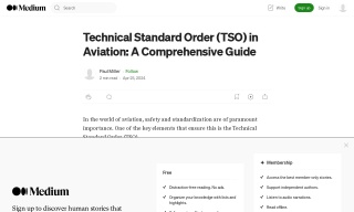 Technical Standard Order (TSO) in Aviation: A Comprehensive Guide